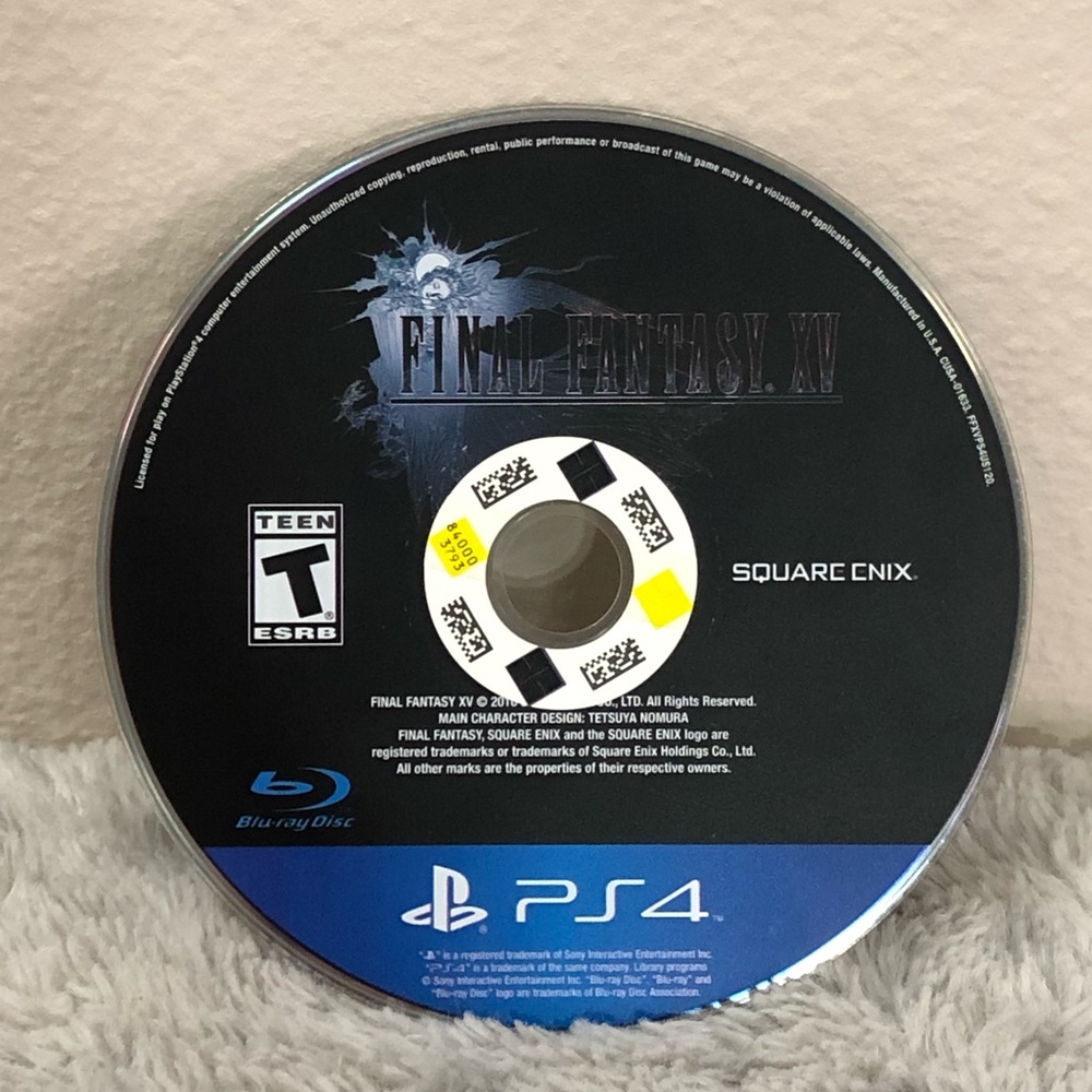Final Fantasy XV Sony PS4 Video Game Blu Ray Disc Only Square Enix